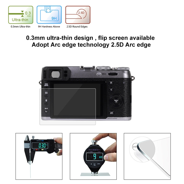 PULUZ 2.5D 9H Tempered Glass Film for Fujifilm X100T, Compatible with Fujifilm XE2 / XE2S / X100F by PULUZ