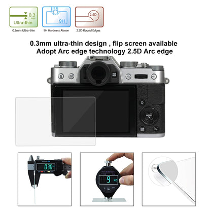 PULUZ 2.5D 9H Tempered Glass Film for Fujifilm X-T10, Compatible with Fujifilm X-A1 / X-A2 / X-M1 / X30 / X-T20 / X-T30 / X-T100 / X-E3, Panasonic GF8, Nikon S2, Casio ZS240 / ZS210 / ZS190 / EX-FR200 / EX-FR110H / EX-FR100L / EX-FRX10 by PULUZ