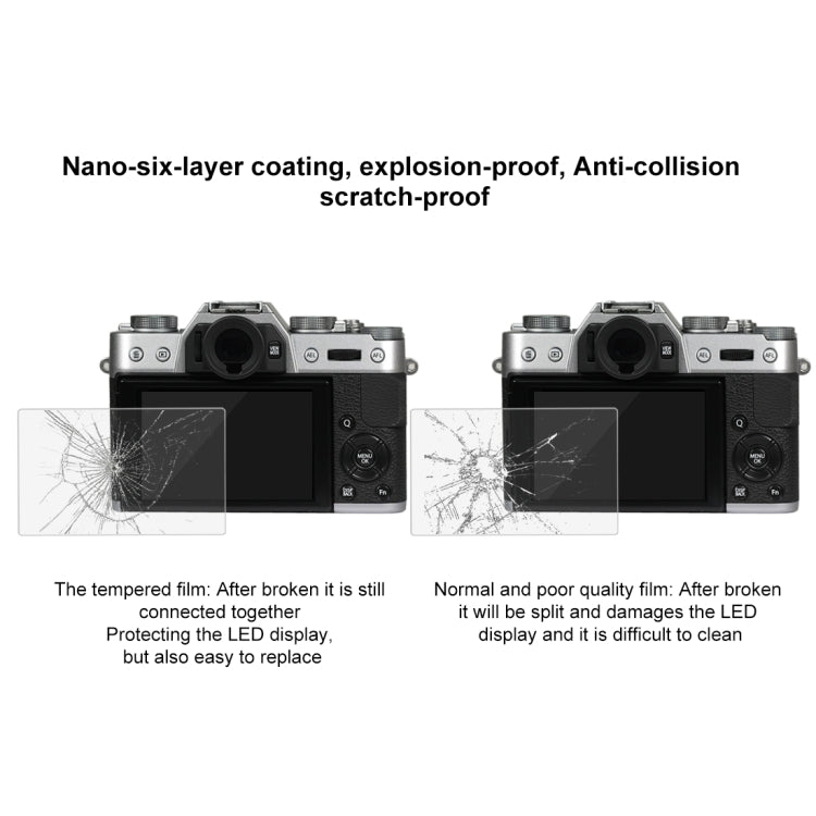 PULUZ 2.5D 9H Tempered Glass Film for Fujifilm X-T10, Compatible with Fujifilm X-A1 / X-A2 / X-M1 / X30 / X-T20 / X-T30 / X-T100 / X-E3, Panasonic GF8, Nikon S2, Casio ZS240 / ZS210 / ZS190 / EX-FR200 / EX-FR110H / EX-FR100L / EX-FRX10 by PULUZ