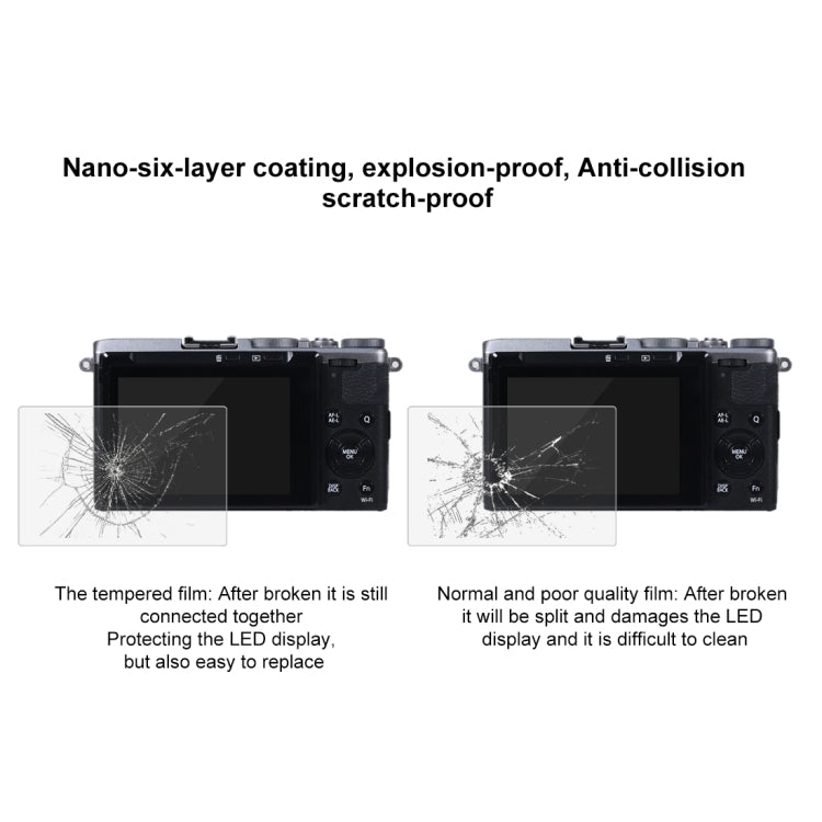 PULUZ 2.5D 9H Tempered Glass Film for Fujifilm X-70, Compatible with Fujifilm X-70, Leica M10 by PULUZ