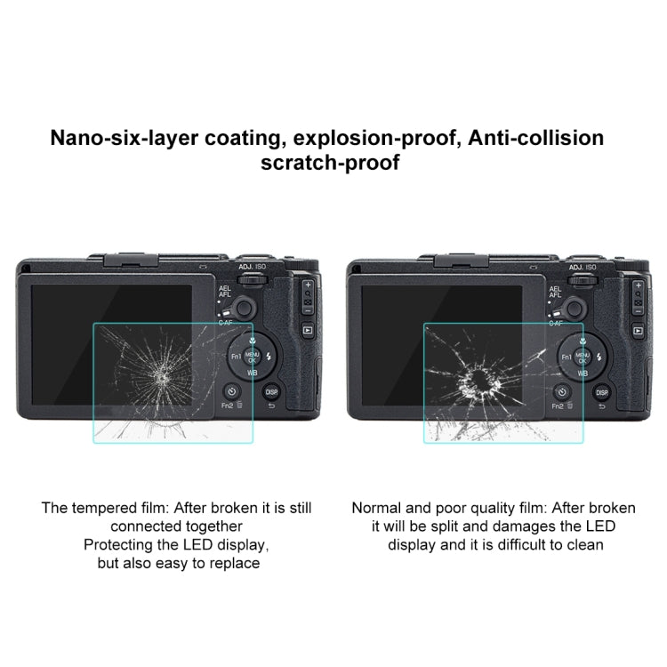 PULUZ 2.5D 9H Tempered Glass Film for Ricoh GR II / GR, Compatible with Casio ZS29 / ZS28 / ZS27 / Z550, Panasonic SZ10, Sony A58 / 55 / DSC-WX60 / DSC-W730, Canon IXY210 / A3300 / SX70 / S90 / G1X by PULUZ