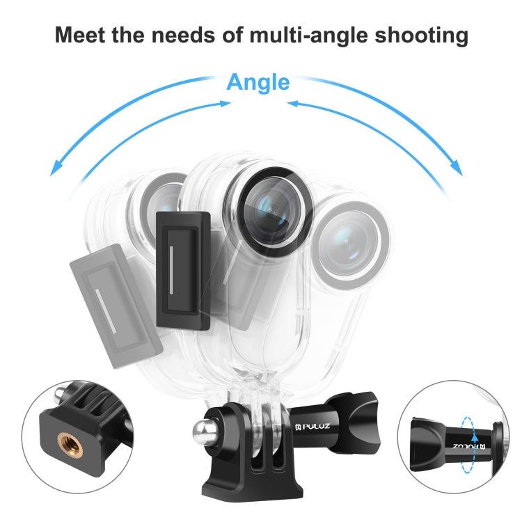 PULUZ 30m Underwater Waterproof Housing Protective Case for Insta360 GO 2, with Base Adapter & Screw(Transparent) by PULUZ