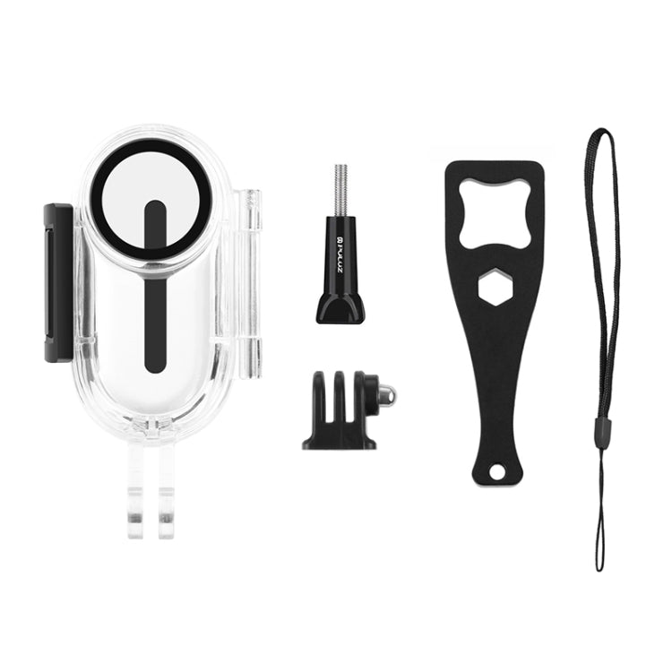 PULUZ 30m Underwater Waterproof Housing Protective Case for Insta360 GO 2, with Base Adapter & Screw(Transparent) by PULUZ