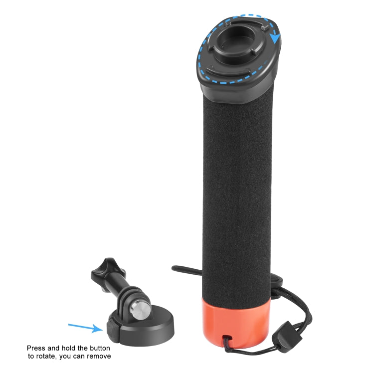 PULUZ Floating Foam Hand Grip Buoyancy Rods with Strap & Quick-release Base for GoPro, Insta360, DJI and Other Action Cameras(Orange) by PULUZ