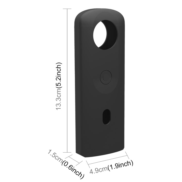 PULUZ Silicone Protective Case with Lens Cover for Ricoh Theta SC2 360 Panoramic Camera(Black) by PULUZ