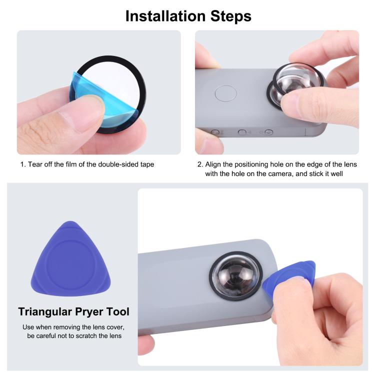 PULUZ Lens Guard PC Protective Cover Kits for Ricoh Theta SC2 / S / V(Transparent) by PULUZ