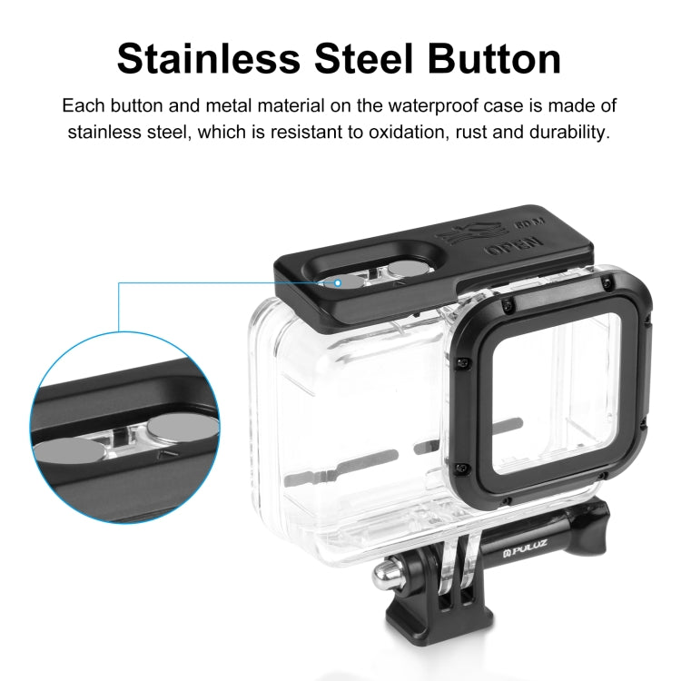 PULUZ 60m Underwater Depth Diving Case Waterproof Camera Housing for Insta360 One RS 4K Edition(Transparent) by PULUZ