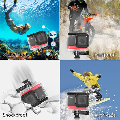 PULUZ 60m Underwater Depth Diving Case Waterproof Camera Housing for Insta360 One RS 4K Edition(Transparent) by PULUZ