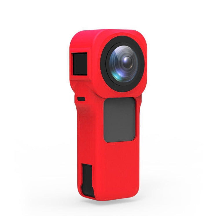 PULUZ Silicone Protective Case with Lens Cover for Insta360 One RS 1-Inch 360 Edition(Red) by PULUZ