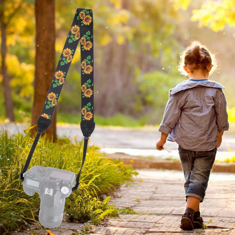 PULUZ Retro Ethnic Style Multi-color Series Sunflower Shoulder Neck Strap Camera Strap for SLR / DSLR Cameras by PULUZ