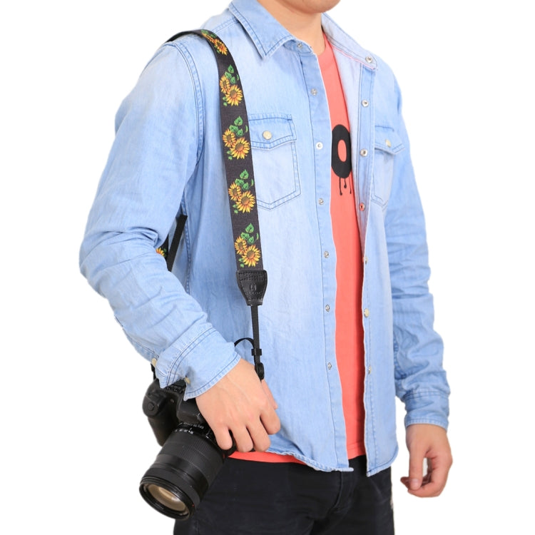 PULUZ Retro Ethnic Style Multi-color Series Sunflower Shoulder Neck Strap Camera Strap for SLR / DSLR Cameras by PULUZ