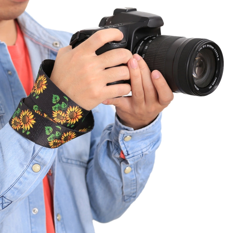 PULUZ Retro Ethnic Style Multi-color Series Sunflower Shoulder Neck Strap Camera Strap for SLR / DSLR Cameras by PULUZ