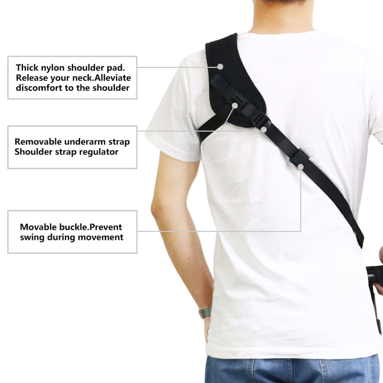PULUZ Quick Release Anti-Slip Soft Pad Nylon Breathable Curved Camera Strap with Metal Hook for SLR / DSLR Cameras by PULUZ