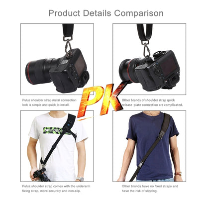 PULUZ Quick Release Anti-Slip Soft Pad Nylon Breathable Curved Camera Strap with Metal Hook for SLR / DSLR Cameras by PULUZ