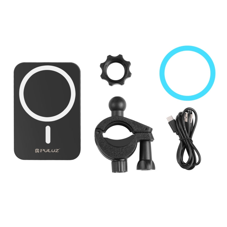 PULUZ 15W Magnetic Qi Wireless Charger Vlogging Phone Clamp Holder(Black) by PULUZ