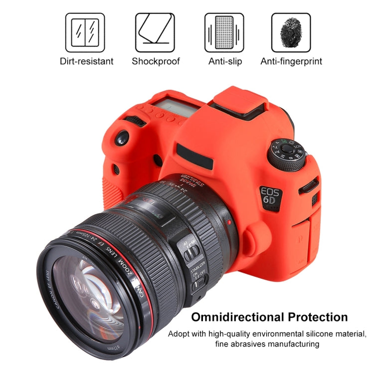PULUZ Soft Silicone Protective Case for Canon EOS 6D(Red) by PULUZ