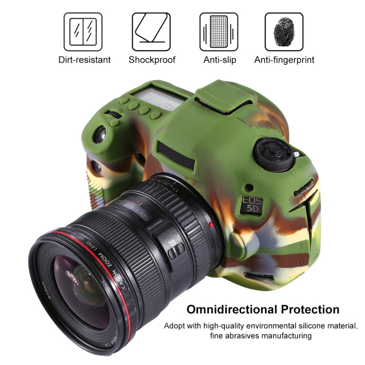 PULUZ Soft Silicone Protective Case for Canon EOS 5D Mark III / 5D3(Camouflage) by PULUZ