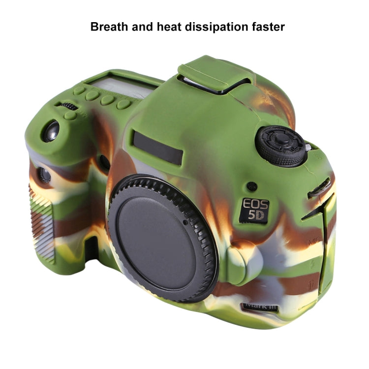 PULUZ Soft Silicone Protective Case for Canon EOS 5D Mark III / 5D3(Camouflage) by PULUZ