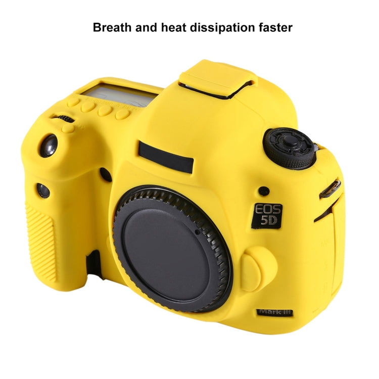 PULUZ Soft Silicone Protective Case for Canon EOS 5D Mark III / 5D3(Yellow) by PULUZ