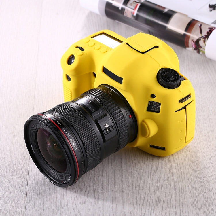 PULUZ Soft Silicone Protective Case for Canon EOS 5D Mark III / 5D3(Yellow) by PULUZ