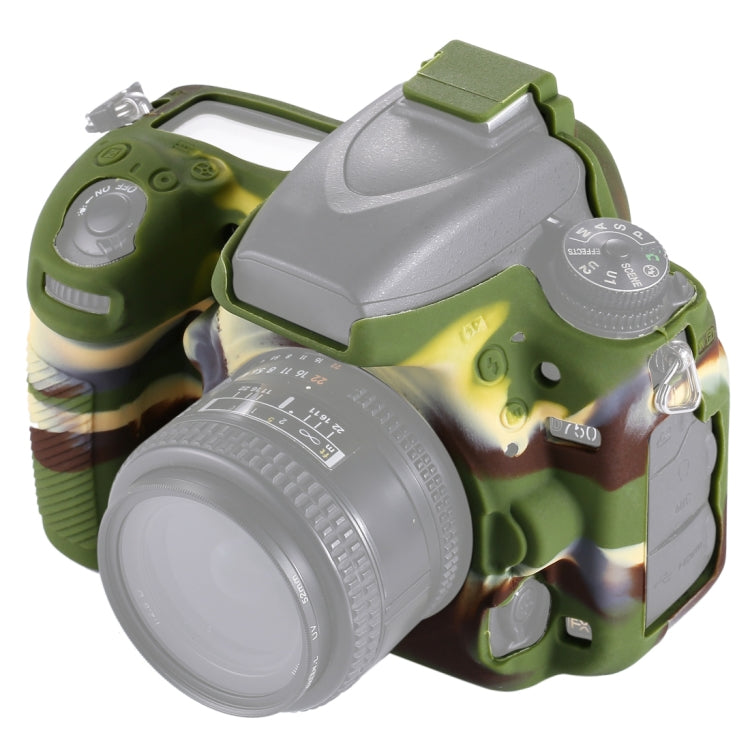 PULUZ Soft Silicone Protective Case for Nikon D750(Camouflage) by PULUZ