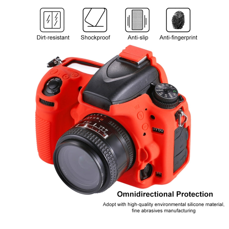 PULUZ Soft Silicone Protective Case for Nikon D750(Red) by PULUZ