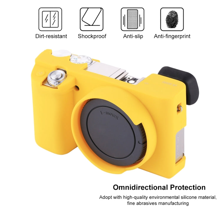 PULUZ Soft Silicone Protective Case for Sony ILCE-6000 / A6000(Yellow) by PULUZ