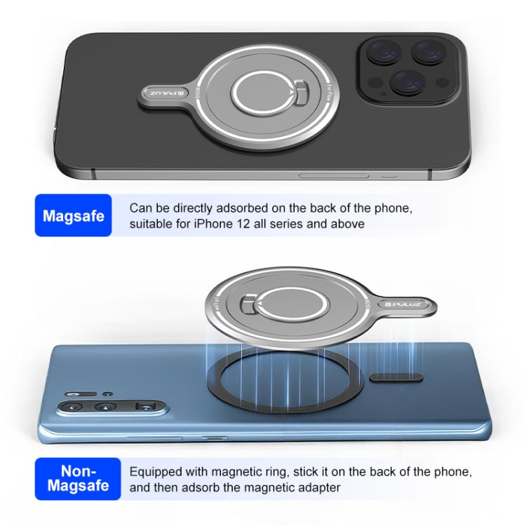 PULUZ For Insta360 FLow Gimbal Magnetic MagSafe Adapter Phone Holder (Silver) by PULUZ