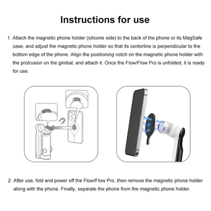 PULUZ For Insta360 FLow Gimbal Magnetic MagSafe Adapter Phone Holder (Silver) by PULUZ