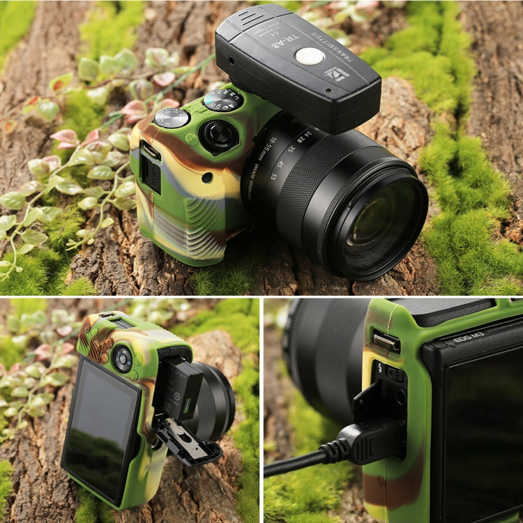 PULUZ Soft Silicone Protective Case for Canon EOS M3(Camouflage) by PULUZ