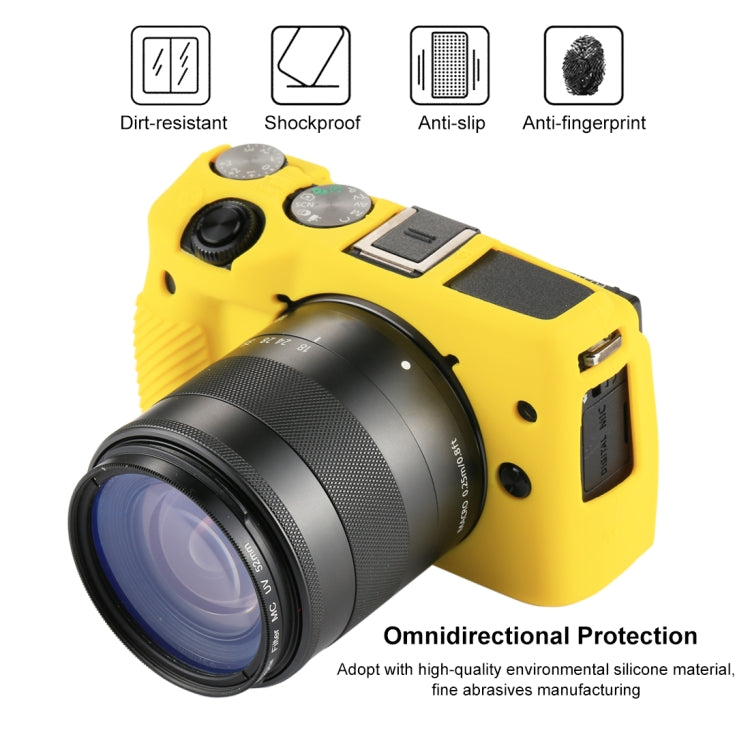 PULUZ Soft Silicone Protective Case for Canon EOS M3(Yellow) by PULUZ