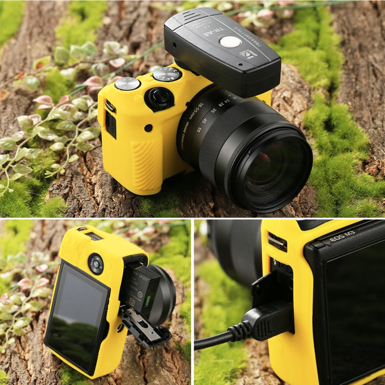 PULUZ Soft Silicone Protective Case for Canon EOS M3(Yellow) by PULUZ