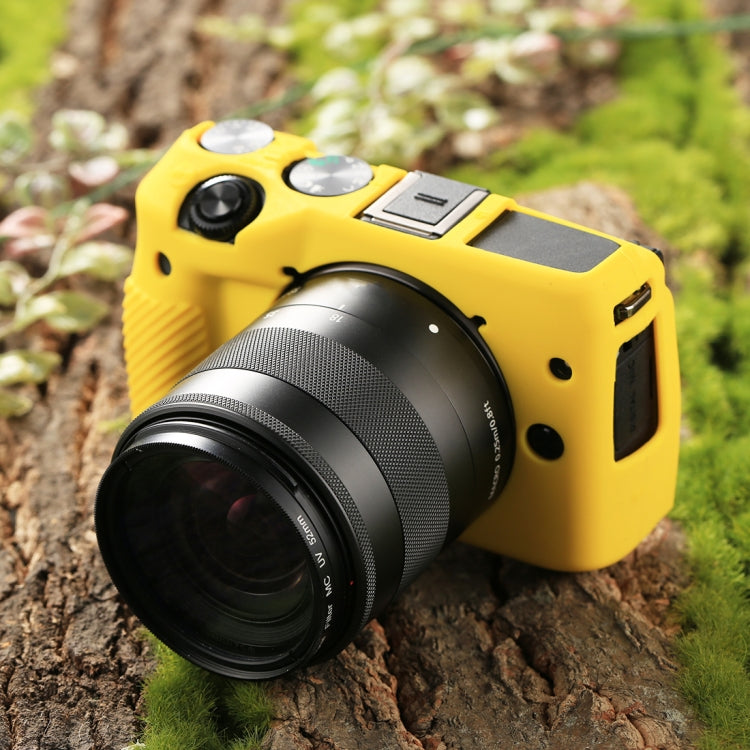PULUZ Soft Silicone Protective Case for Canon EOS M3(Yellow) by PULUZ