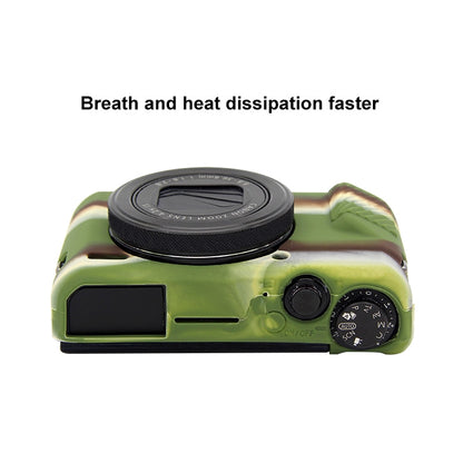 PULUZ Soft Silicone Protective Case for Canon EOS G7 X Mark II(Camouflage) by PULUZ