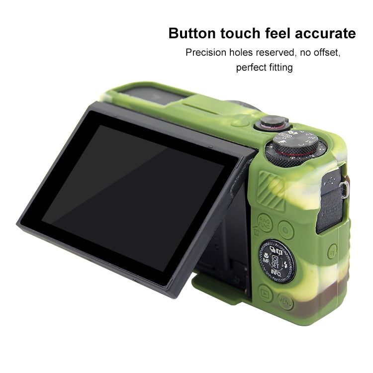 PULUZ Soft Silicone Protective Case for Canon EOS G7 X Mark II(Camouflage) by PULUZ