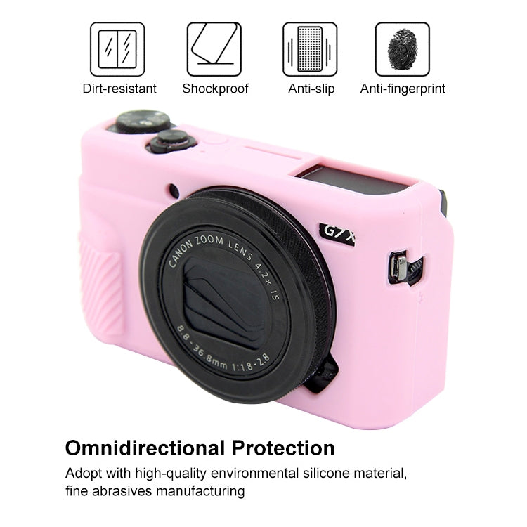 PULUZ Soft Silicone Protective Case for Canon EOS G7 X Mark II(Pink) by PULUZ