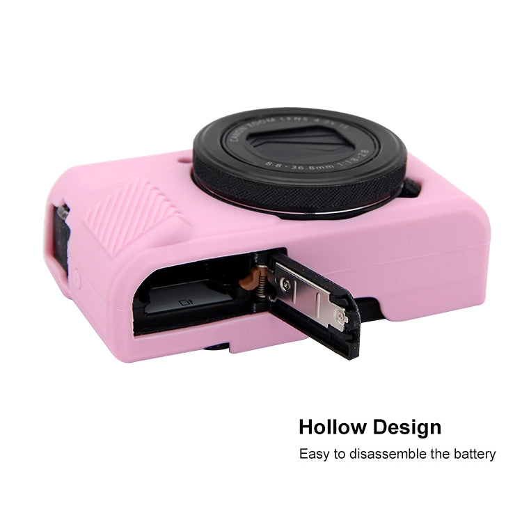 PULUZ Soft Silicone Protective Case for Canon EOS G7 X Mark II(Pink) by PULUZ