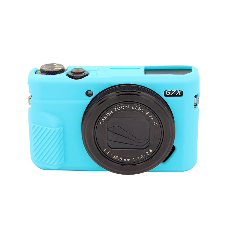 PULUZ Soft Silicone Protective Case for Canon EOS G7 X Mark II(Blue) by PULUZ