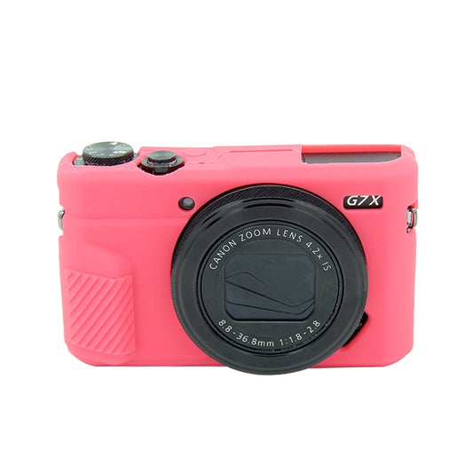 PULUZ Soft Silicone Protective Case for Canon EOS G7 X Mark II(Rose Red) by PULUZ