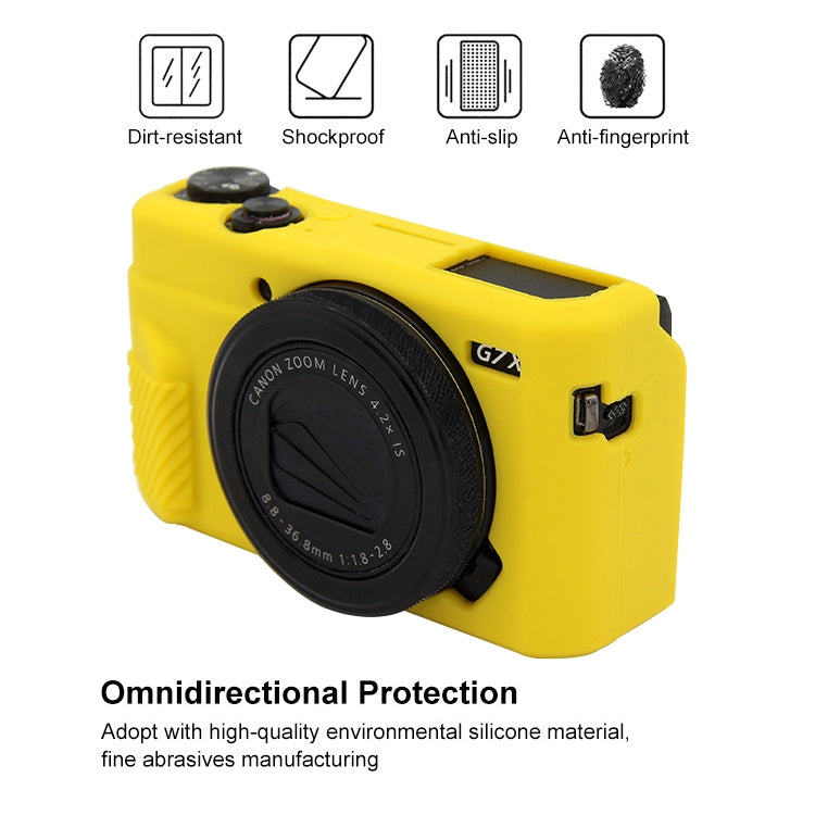 PULUZ Soft Silicone Protective Case for Canon EOS G7 X Mark II(Yellow) by PULUZ