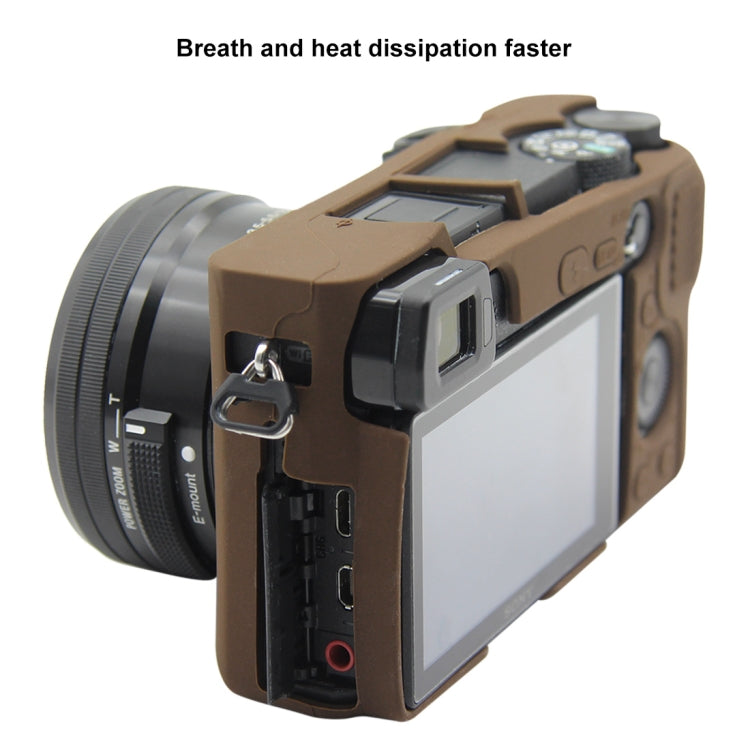 PULUZ Soft Silicone Protective Case for Sony ILCE-6300 / A6400(Coffee) by PULUZ