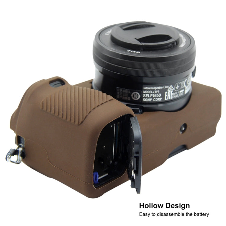 PULUZ Soft Silicone Protective Case for Sony ILCE-6300 / A6400(Coffee) by PULUZ