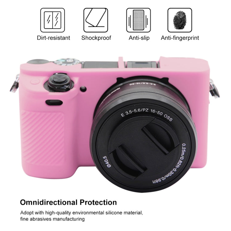 PULUZ Soft Silicone Protective Case for Sony ILCE-6300 / A6400(Pink) by PULUZ