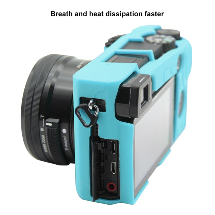 PULUZ Soft Silicone Protective Case for Sony ILCE-6300 / A6400(Blue) by PULUZ