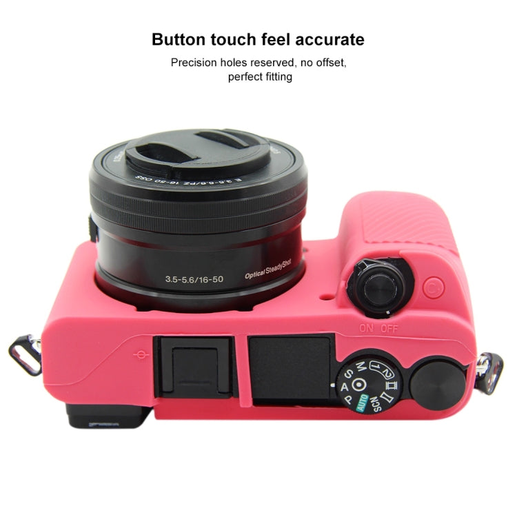 PULUZ Soft Silicone Protective Case for Sony ILCE-6300 / A6400(Rose Red) by PULUZ