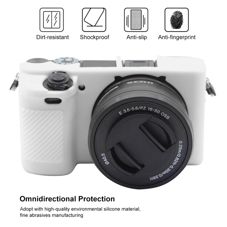 PULUZ Soft Silicone Protective Case for Sony ILCE-6300 / A6400(White) by PULUZ