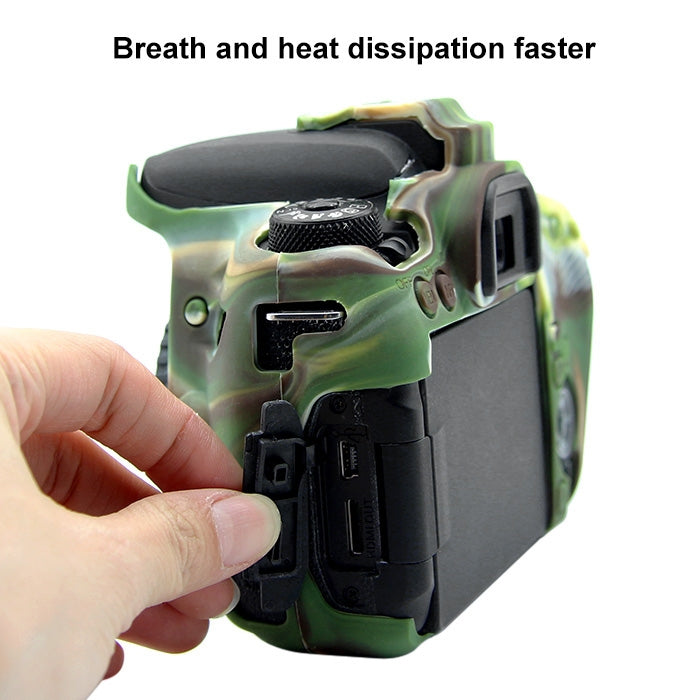 PULUZ Soft Silicone Protective Case for Canon EOS 77D(Camouflage) by PULUZ
