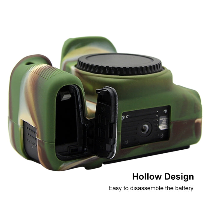 PULUZ Soft Silicone Protective Case for Canon EOS 77D(Camouflage) by PULUZ