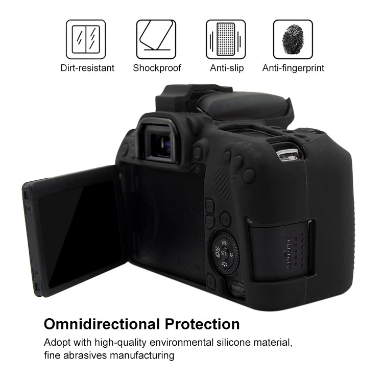 PULUZ Soft Silicone Protective Case for Canon EOS 77D(Black) by PULUZ