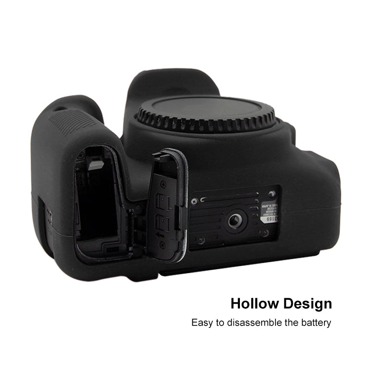 PULUZ Soft Silicone Protective Case for Canon EOS 77D(Black) by PULUZ